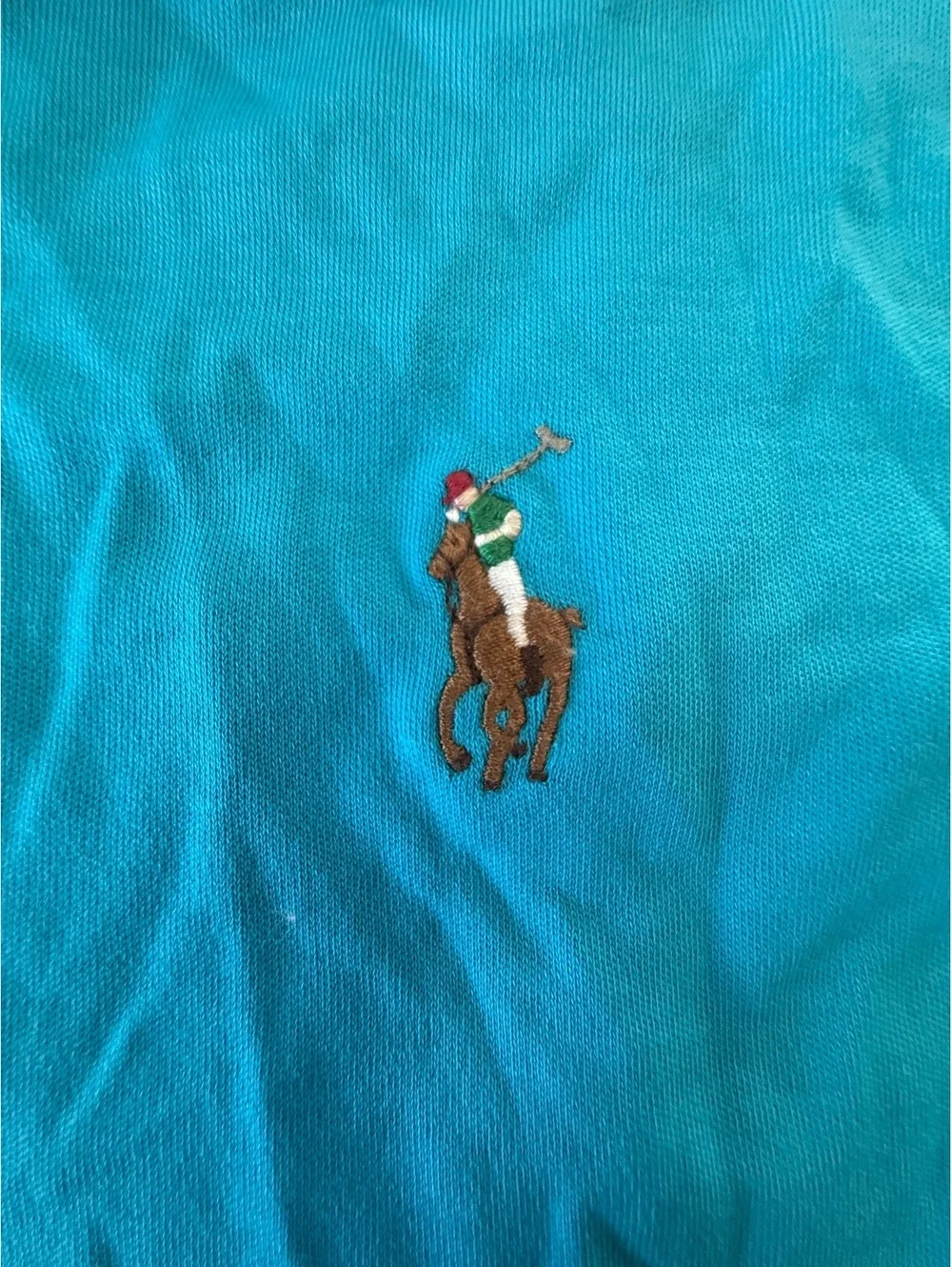 Polo Ralph Lauren Men's Medium Turquoise Pima Soft Touch Polo Shirt